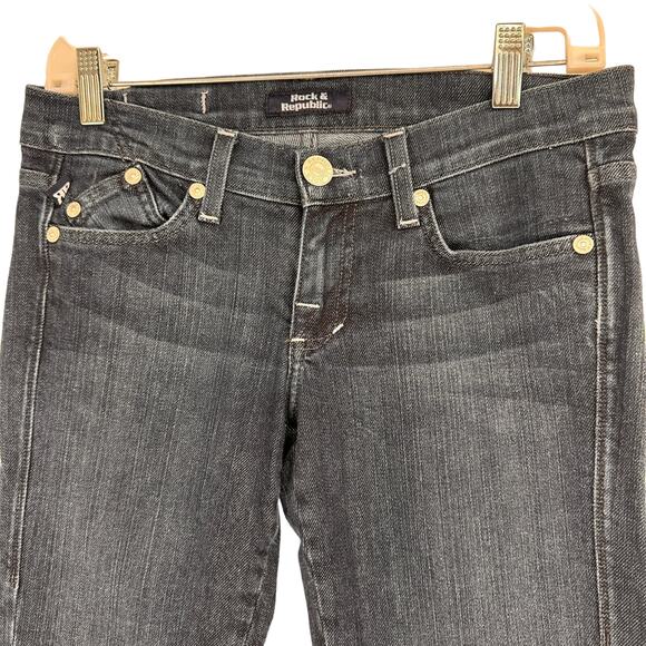 Rock & Republic Straight Leg Low Rise Jeans Size 26 - Picture 2 of 6